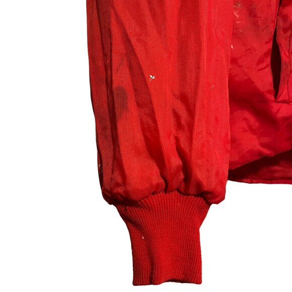 Vintage Champion Racing Red & White Reversible Puffer Jacket Men's Medium - Picture 8 of 8
